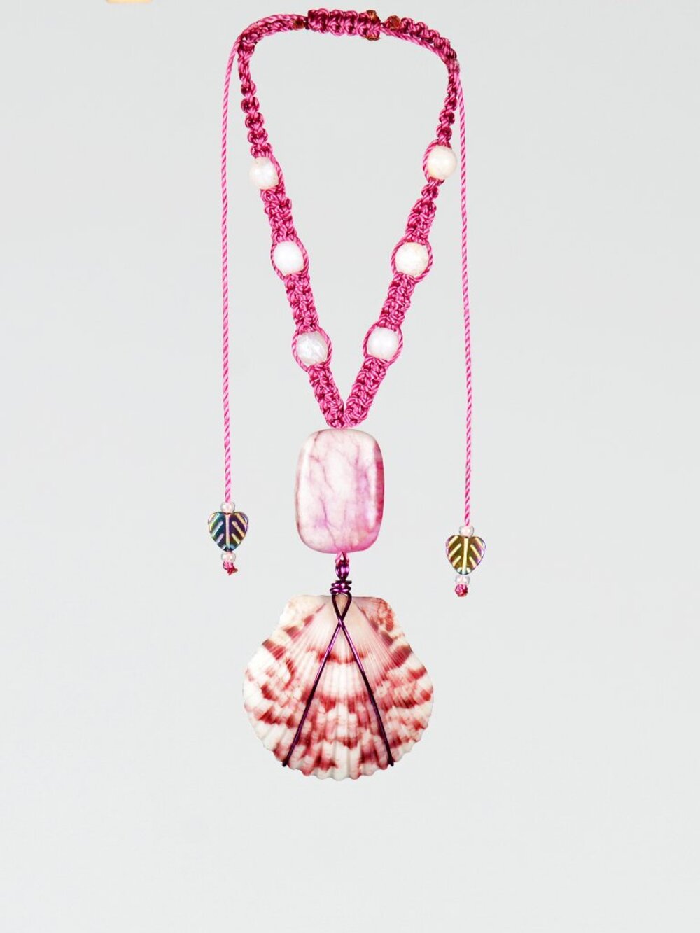 Seashell rear view mirror charm
